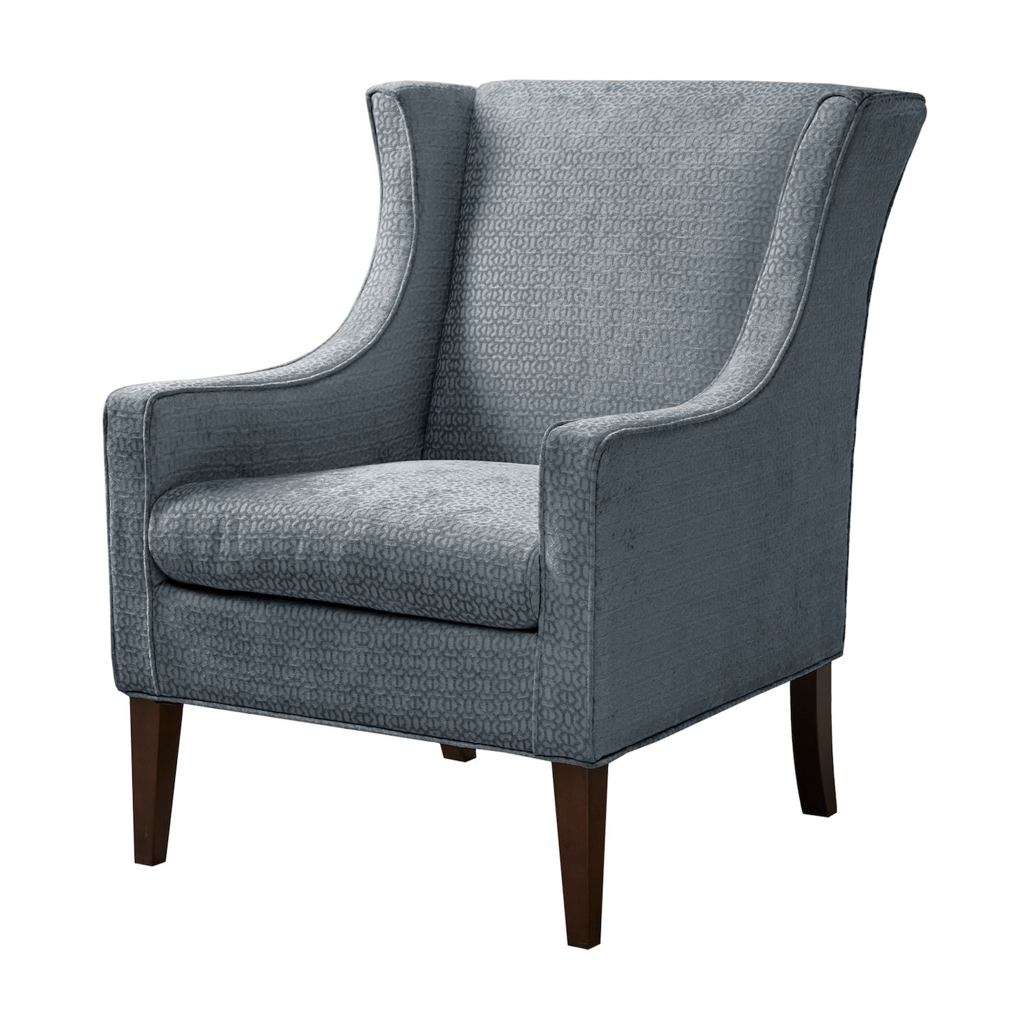 Madison Park Preston Wing Accent Chair   2574941 Steel Blue