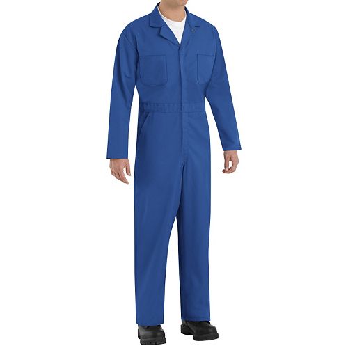 red kap men's long sleeve twill action back coverall