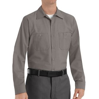 Men's Red Kap Classic-Fit Industrial Long Sleeve Button-Down Work Shirt