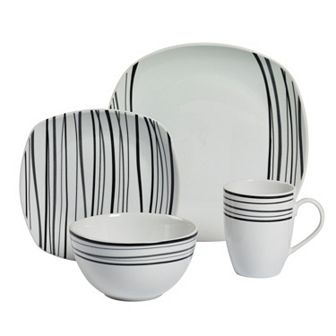 Gallery Justin 16 pc Soft Square Dinnerware Set