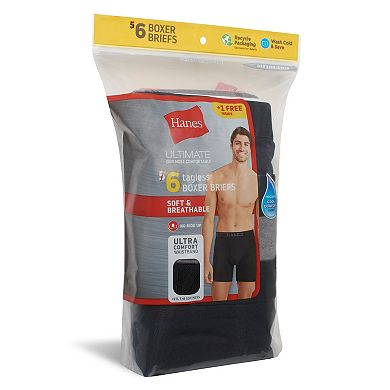 Men's Hanes Classics 5-pack + 1 Bonus Tagless Boxer Briefs