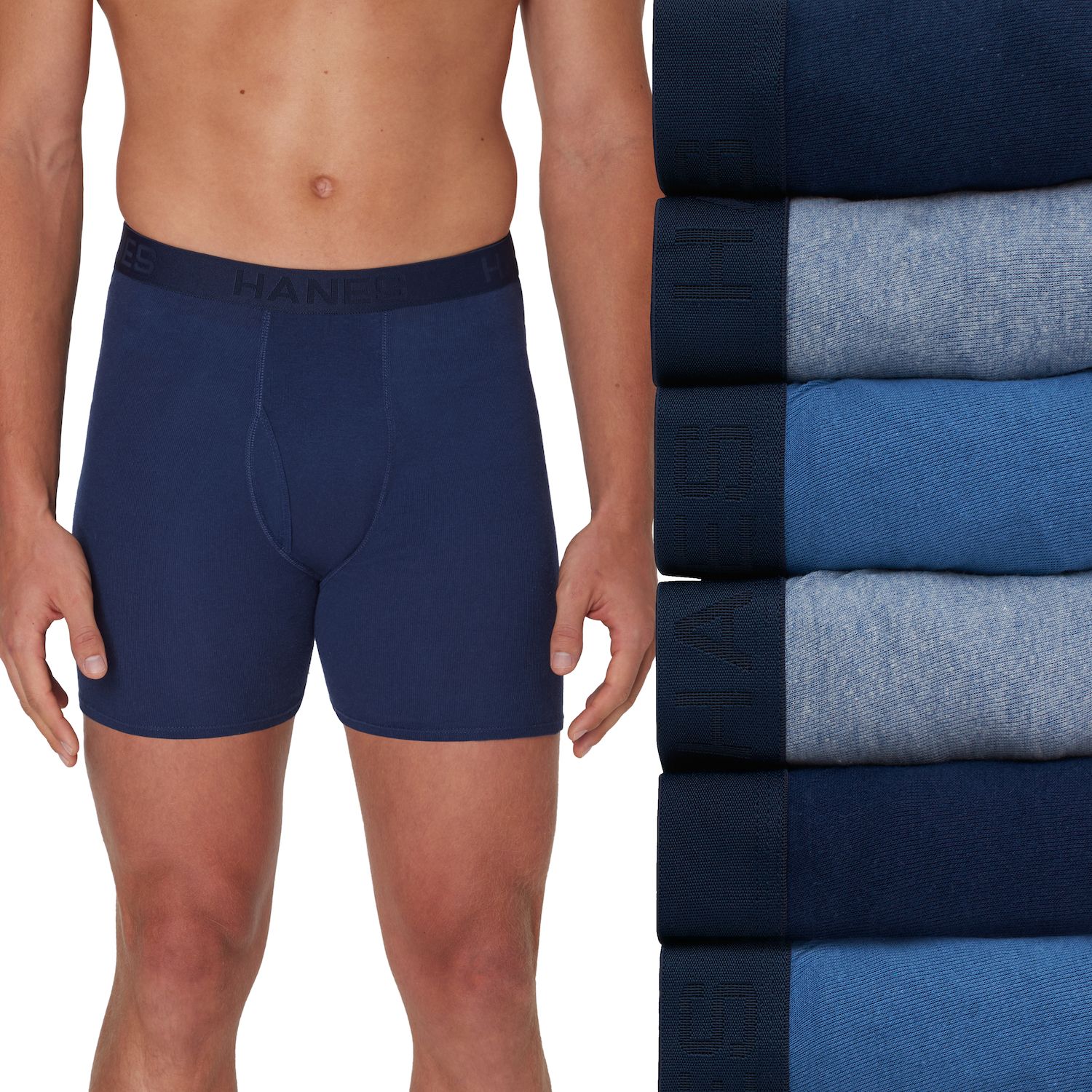 Hanes Men's 5-Pack Ultimate Boxer Briefs – Soft Cotton, Comfort Fit, No-Ride Leg Bands - View #8