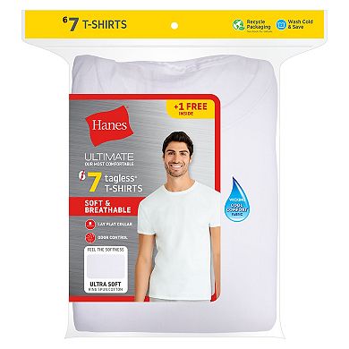 Men's Hanes® 6+1 Bonus Pack Ultimate White Crewneck Undershirt