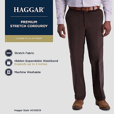 Men's Haggar Classic-Fit Stretch Expandable Waistband Corduroy Pants