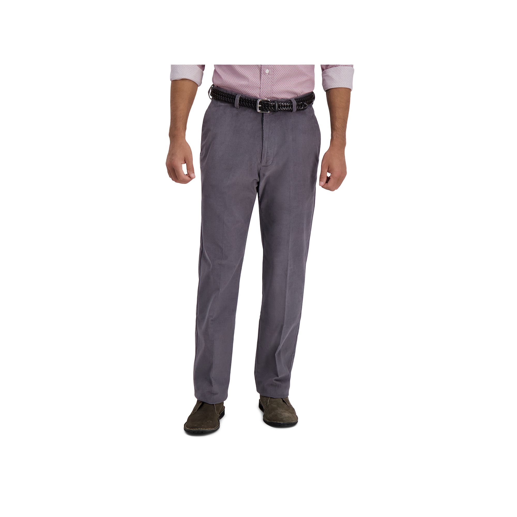 Mens Haggar® Classic-Fit Stretch Expandable Waistband Corduroy Pants, Siz