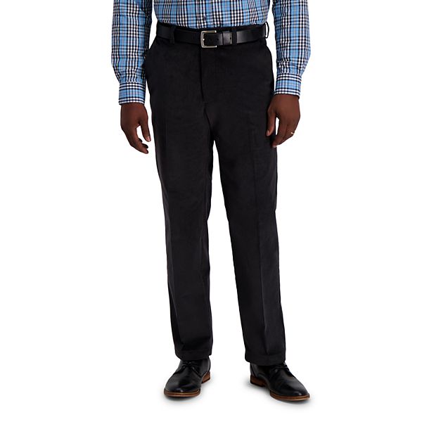 Haggar Cadet Blue Classic-Fit Stretch Corduroy Flat-Front Pants