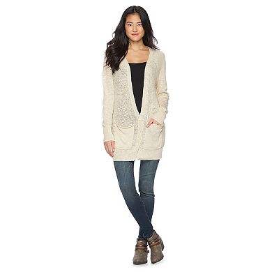 Juniors' Mudd® Button-Down Boyfriend Cardigan