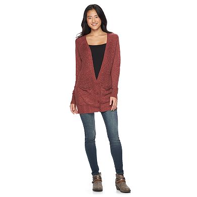 Juniors' Mudd® Button-Down Boyfriend Cardigan