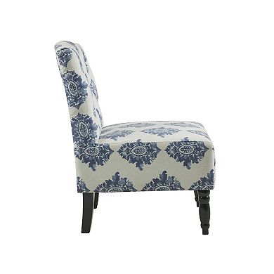 Madison Park Lina Button Tufted Upholstered Armless Accent Chair