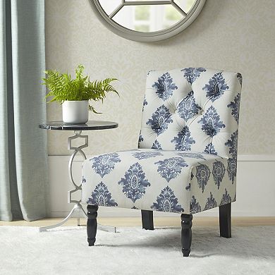 Madison Park Lina Button Tufted Upholstered Armless Accent Chair