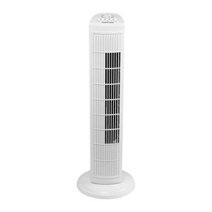 The Sharper Image 30-Inch White Tower Fan