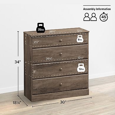 Prepac Astrid 4-Drawer Dresser