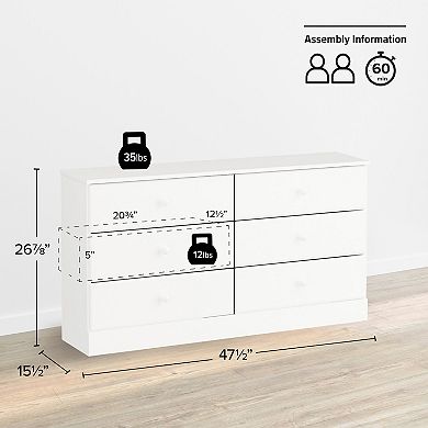 Prepac Astrid 6-Drawer Dresser