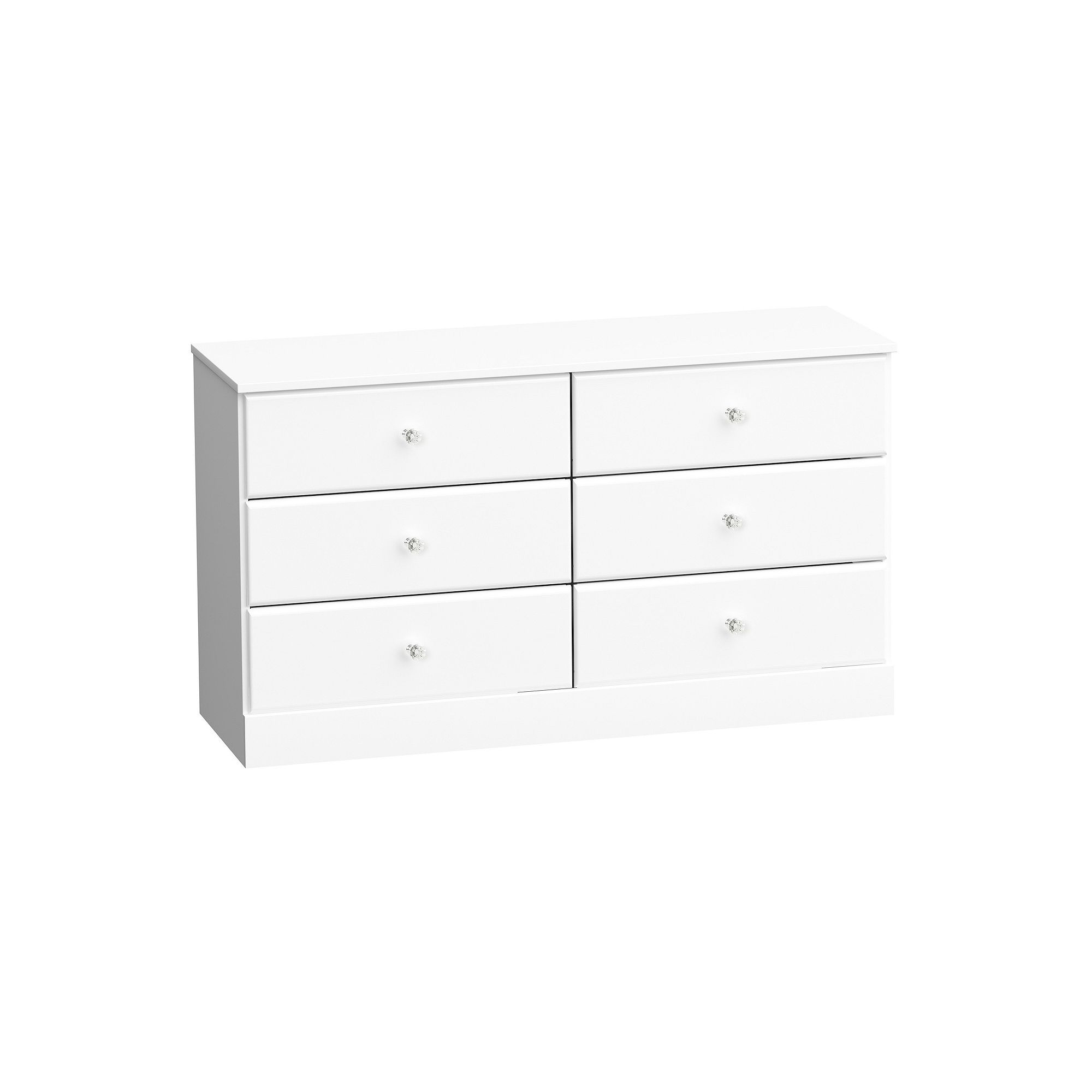 Prepac Astrid 6-Drawer Dresser, Crystal White
