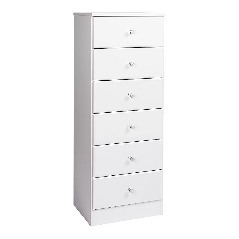 Prepac Astrid 6-Drawer Tall Dresser, White