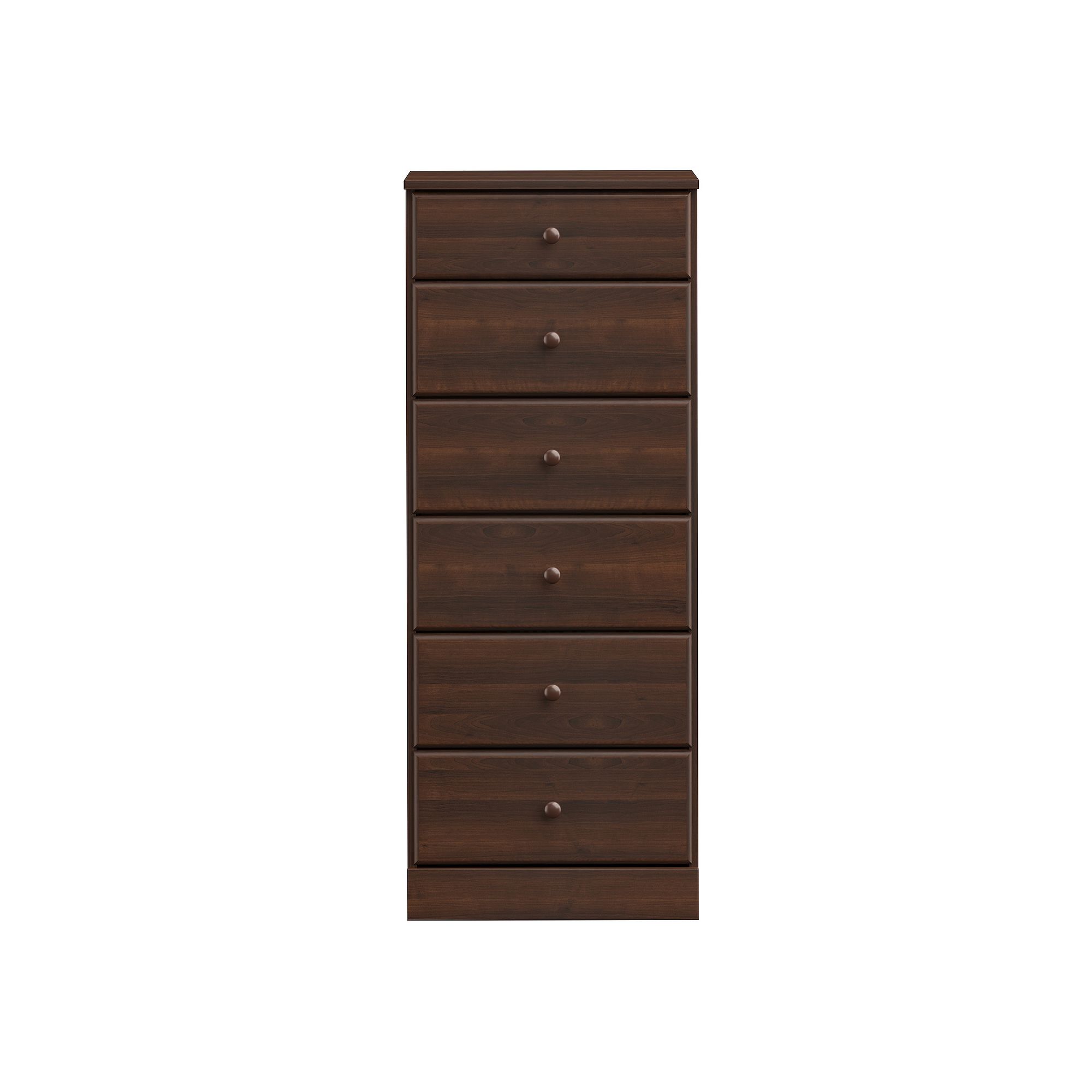 Prepac Astrid 6-Drawer Tall Dresser, Brown