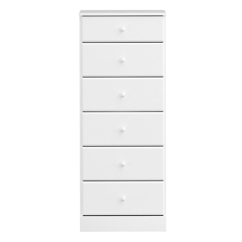 77473785 Prepac Astrid 6-Drawer Tall Dresser, White sku 77473785