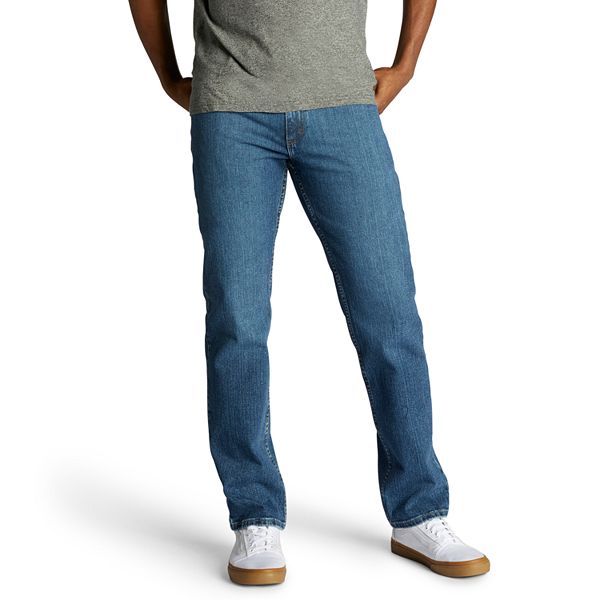 vrouwelijk draadloze Vergadering Men's Lee® Regular-Fit Stretch Straight-Leg Jeans