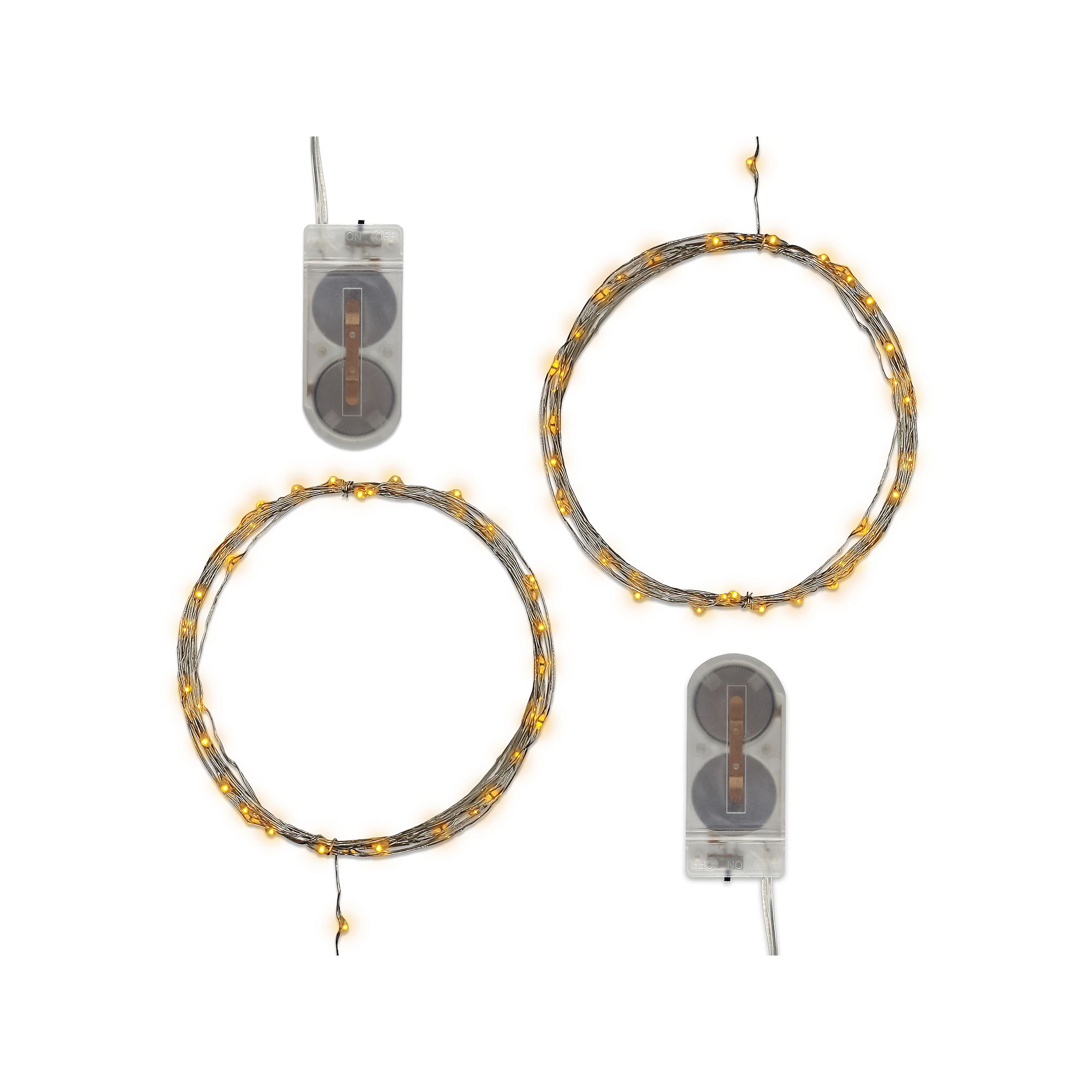 LumaBase Waterproof Mini LED String Light 2-piece Set, Amber