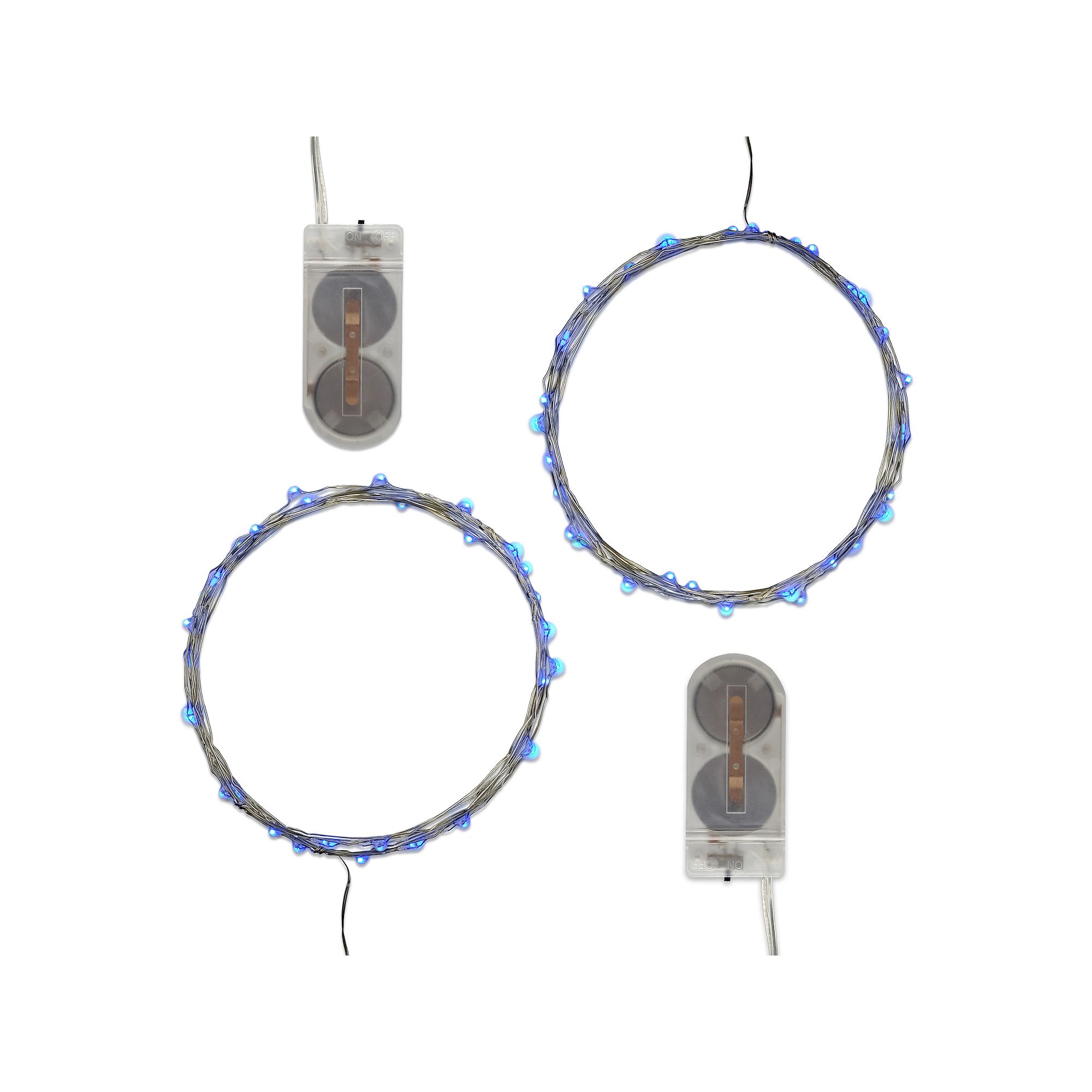 LumaBase Waterproof Mini LED String Light 2-piece Set, Blue