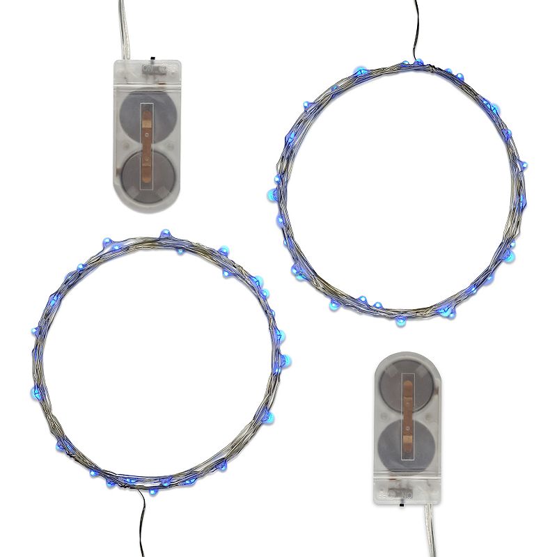 LumaBase Waterproof Mini LED String Light 2-piece Set, Blue