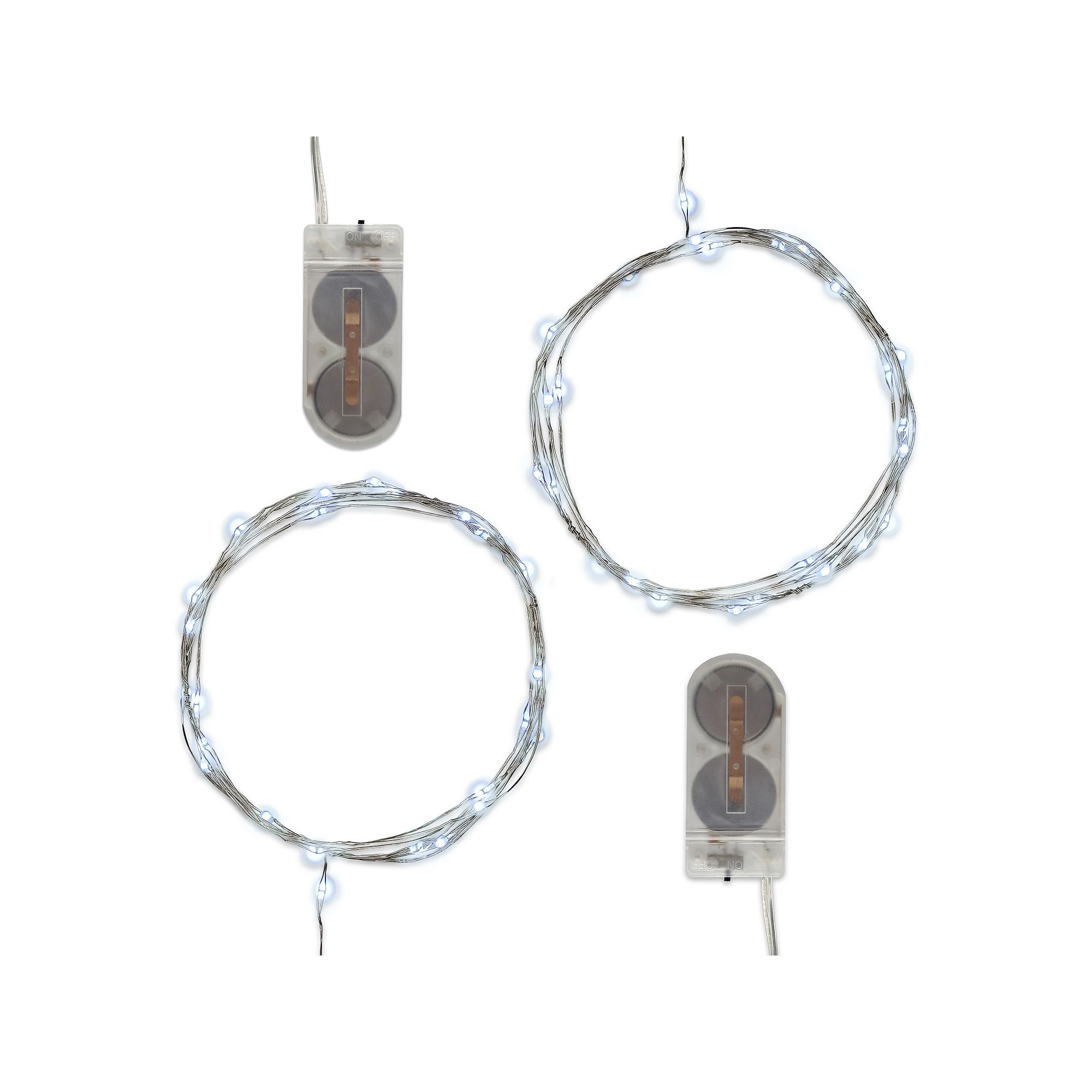 LumaBase Waterproof Mini LED String Light 2-piece Set, Cool White