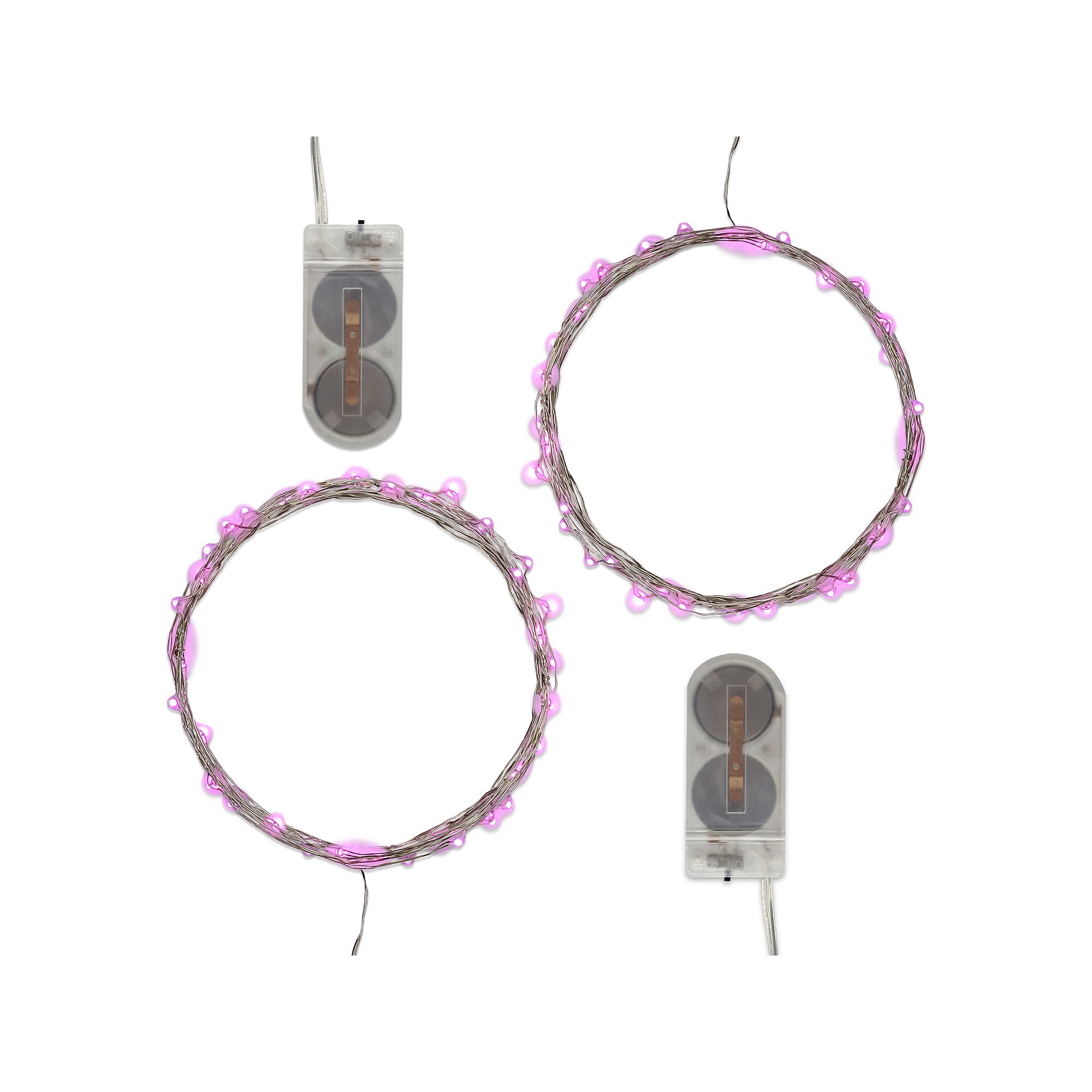 LumaBase Waterproof Mini LED String Light 2-piece Set, Pink