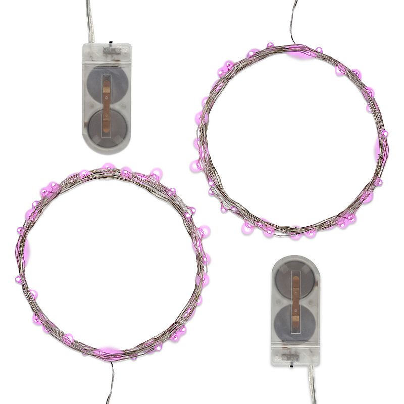 LumaBase Waterproof Mini LED String Light 2-piece Set, Pink