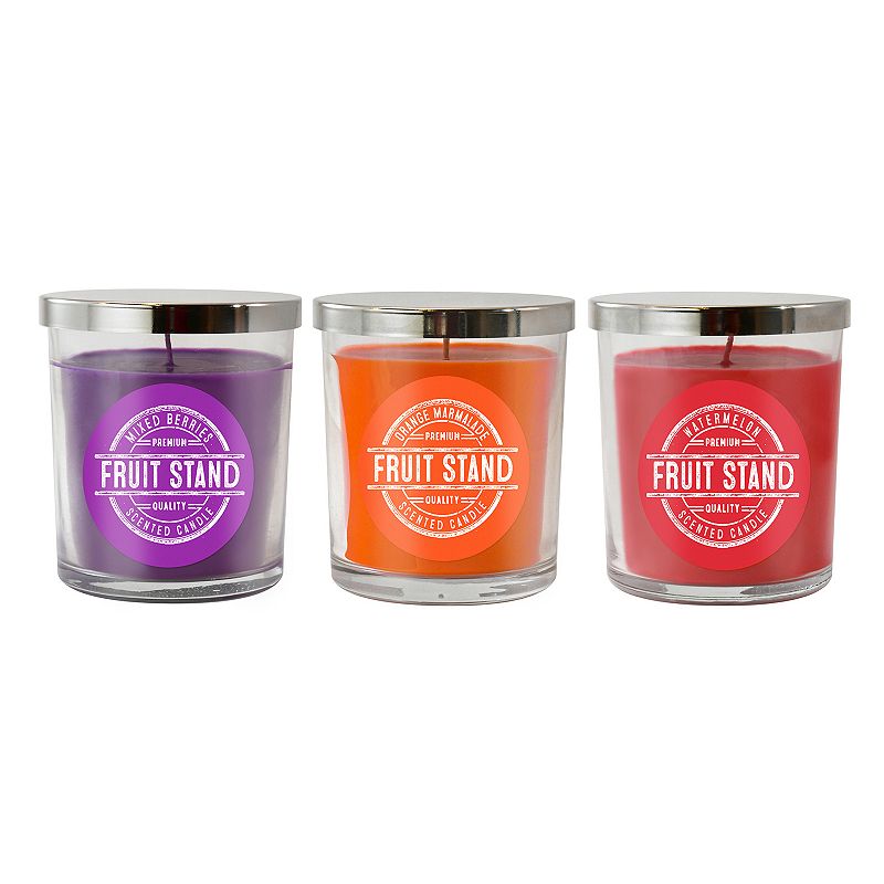 LumaBase Jam and Jelly Scented Candle 3-piece Set, Multicolor