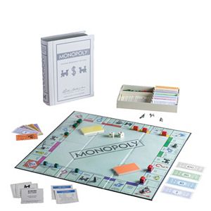 Monopoly Game Linen Vintage Bookshelf Edition by Winning Solutions