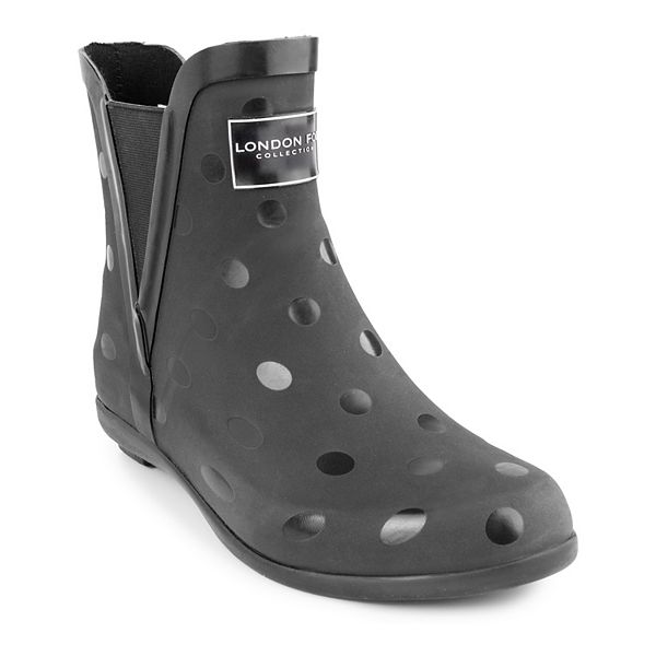 London fog rain boots black hotsell