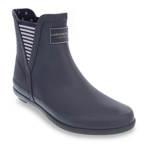 London Fog Piccadilly Women's Chelsea Waterproof Rain Boots