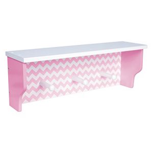 Trend Lab Pink Sky Nursery Chevron Shelf