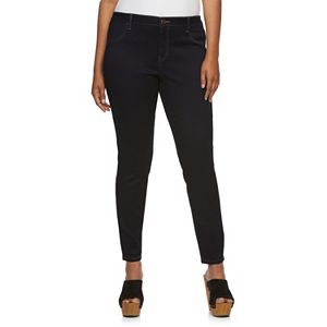 Juniors' Plus Size SO®  High-Waisted Denim Ankle Jeggings