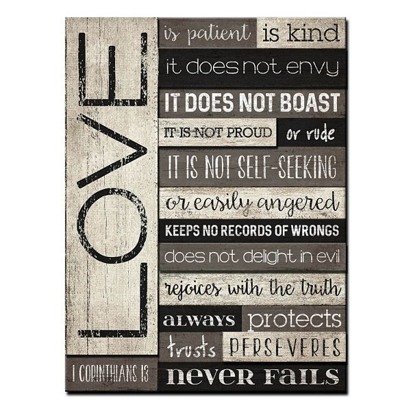 "Love is Patient" Wood Plank Wall Art