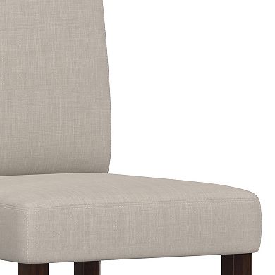 Simpli Home Acadian Parson Dining Chair 2-piece Set