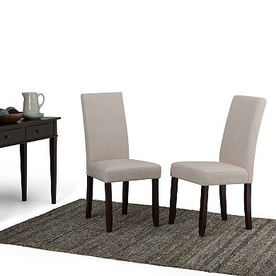 Simpli Home Acadian Parson Dining Chair 2-piece Set