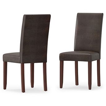 Simpli Home Acadian Parson Dining Chair 2 pc Set