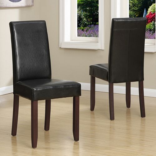 Simpli Home Acadian Parson Dining Chair 2piece Set