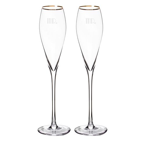 Cathy's Concepts 2pc. Couples Gatsby Champagne Flute Set