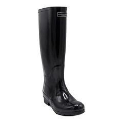 Tall rubber outlet boots for women