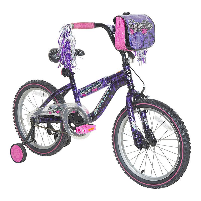 UPC 087876094159 product image for Girls Dynacraft 18-Inch Wheel Mysterious Bike with Training Wheels, Purple | upcitemdb.com