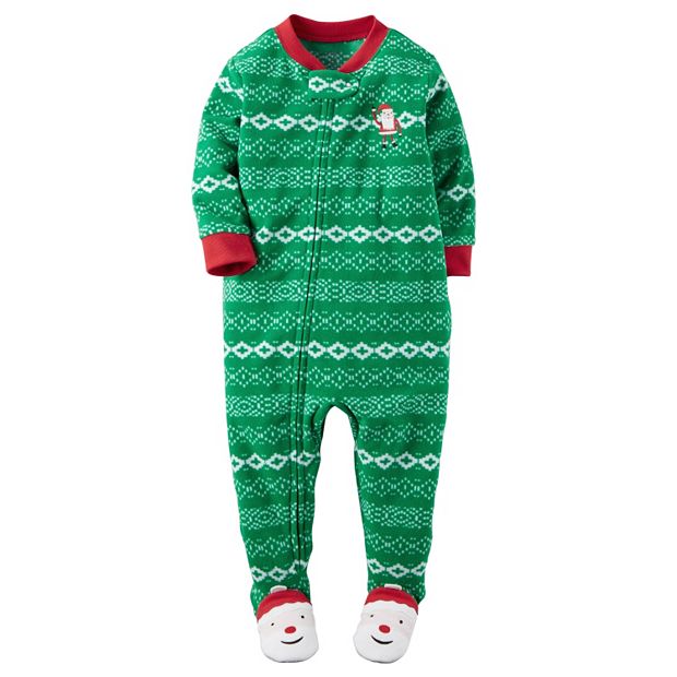 Baby Boy Carter s Fairisle Fleece Footed Pajamas