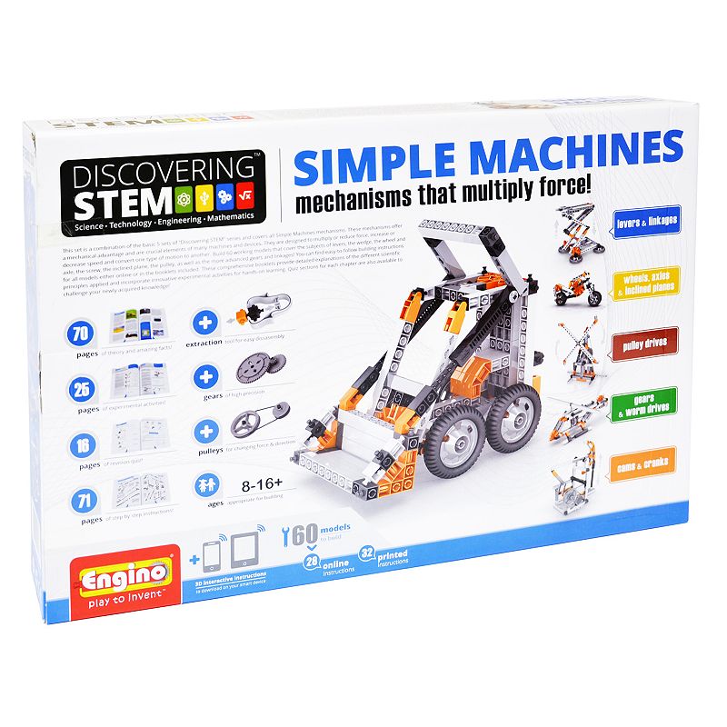 Engino STEM Simple Machines Kit, Multicolor
