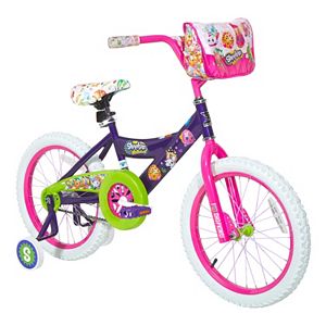 Girls Shopkins 18-Inch Wheel Bike with Training Wheels