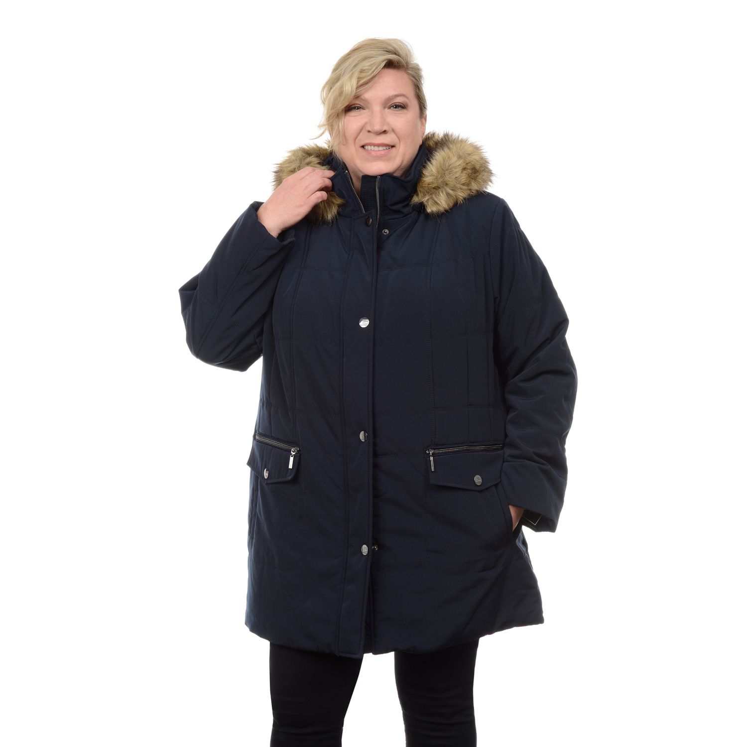 plus size stadium coat