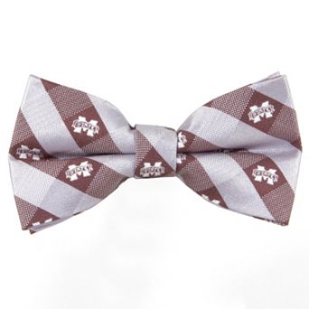 Adult NCAA Check Woven Bow Tie
