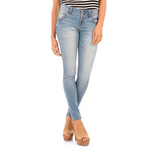 Juniors' Wallflower Stacked Luscious Curvy Skinny Jeans