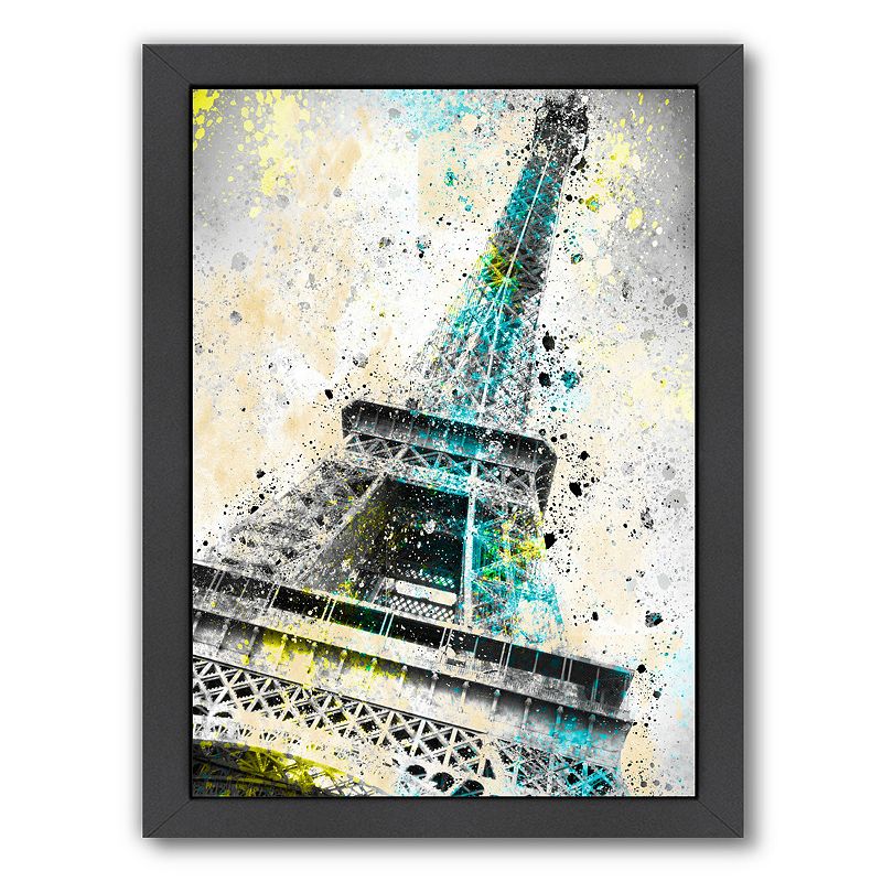 Americanflat City Art Paris Eiffel Tower IV Framed Wall Art, Multicolor, Me