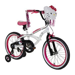 Girls Hello Kitty 18-Inch Wheel Light-Up Bike with Training Wheels